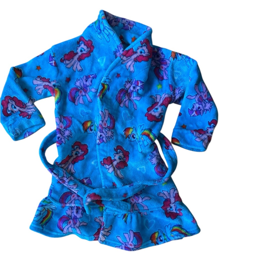 My Little Pony Blue Pajama Robe with pony’s design. Beach pool bath